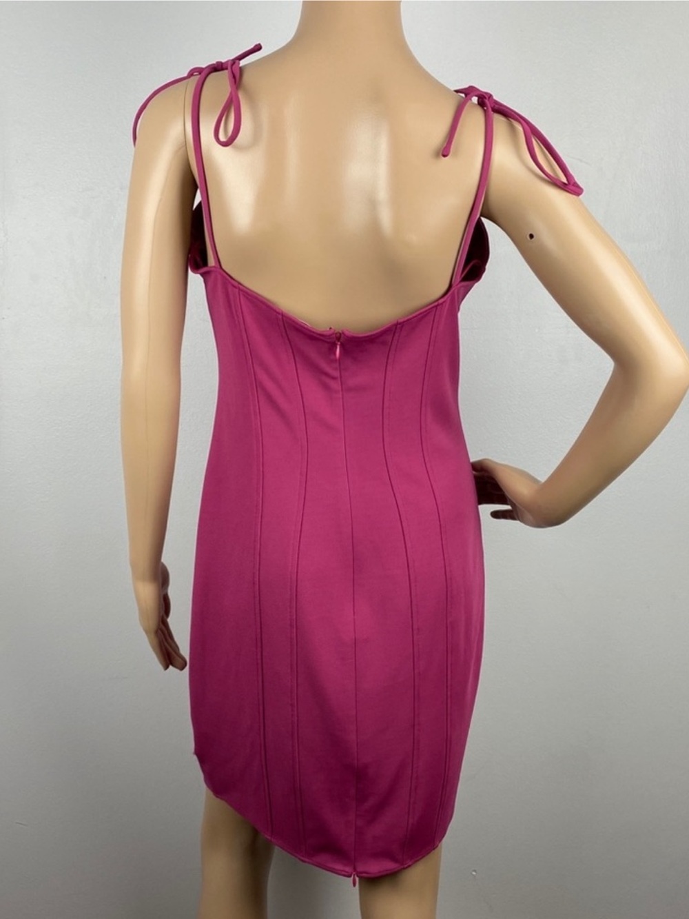 ZAC ZAC POSEN PINK SWEETHEART NECK MINI DRESS - Picture 6 of 6